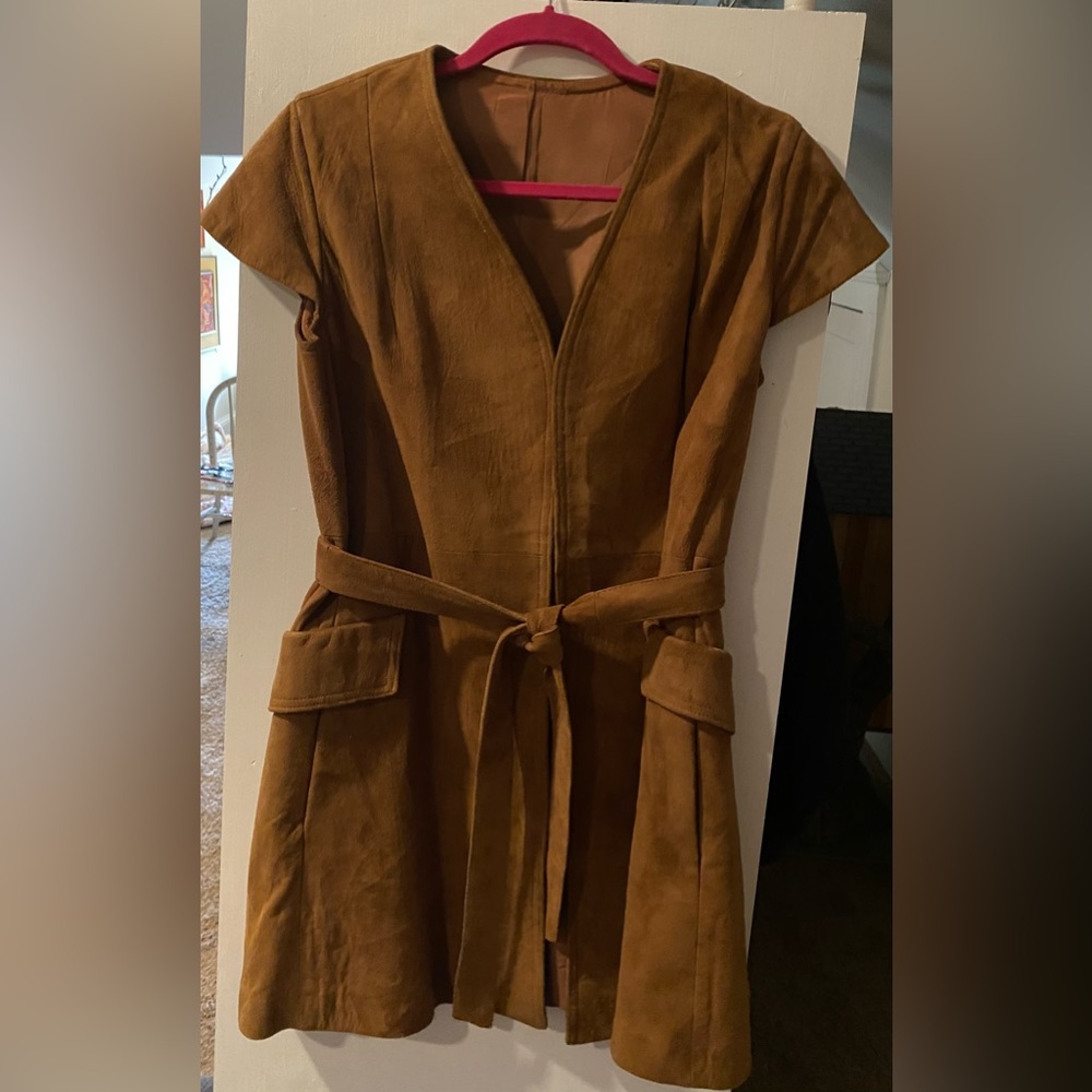 Vintage Tanned Suede Mini Dress